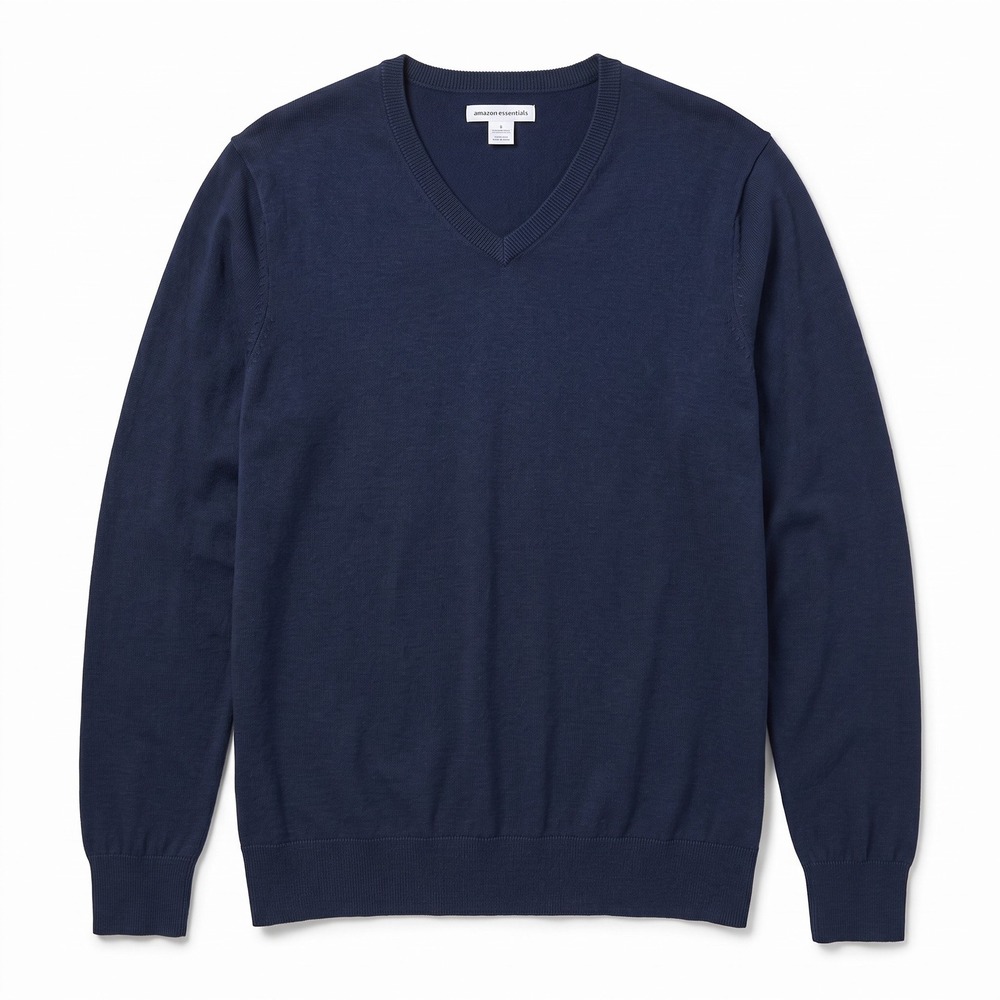 Amazon Essentials XXL Womens Navy Blue V-Neck Sweater Casual Preppy Cozy